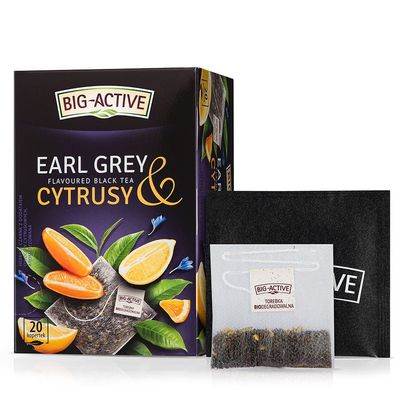 Black tea – Earl Grey &amp; Citrus. Flavoured black tea with added citrus fruit.
