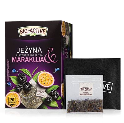 Blackberry &amp; Passion Fruit. Flavoured black tea with added fruit.