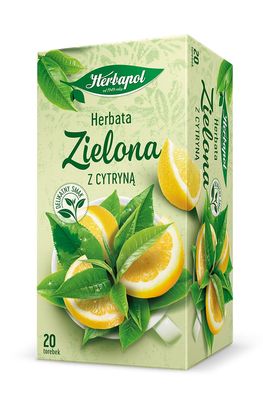 Herbata zielona z cytryną  Herbata zielona z cytryną, aromatyzowana.