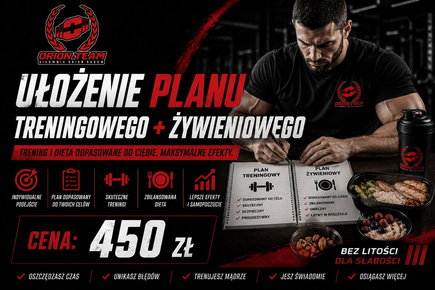 Ułożenie planu treningowego i żywieniowego