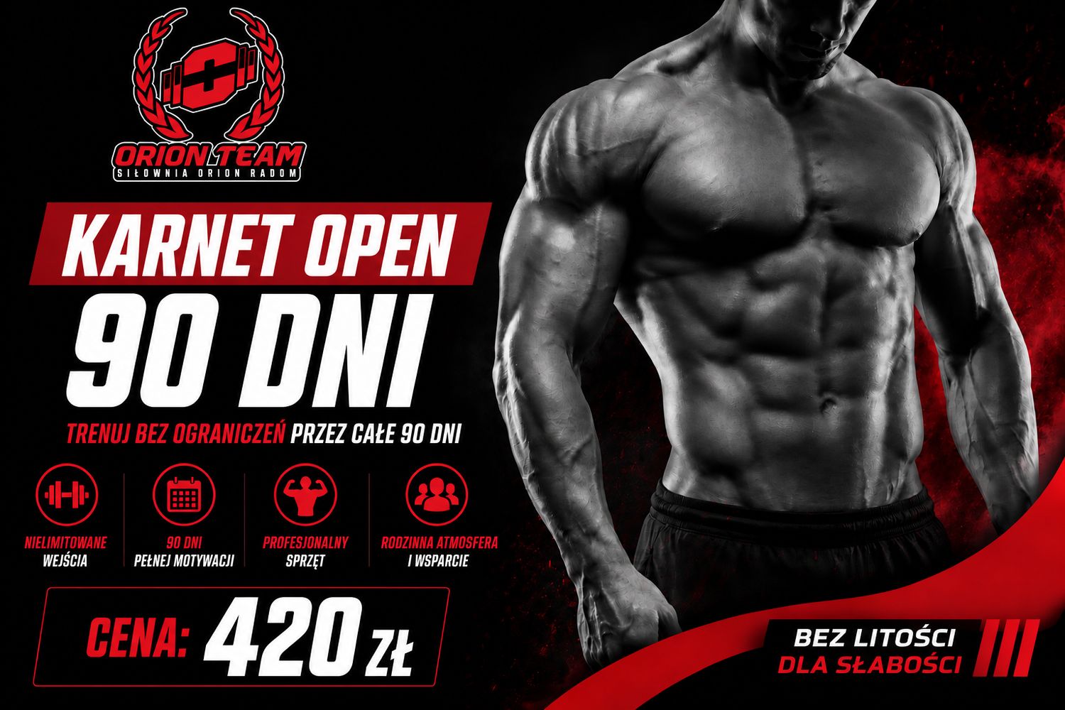 Karnet open 90 dni