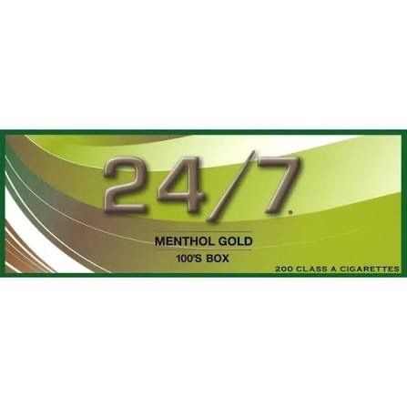 24/7 100s MENTHOL GOLD CARTON 24/7 100s MENTHOL GOLD CARTON