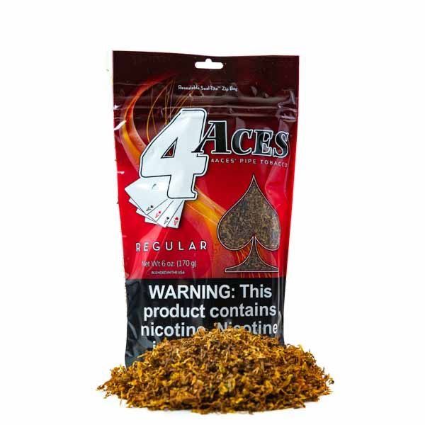 4 ACES PIPE TOBACCO REGULAR 6OZ 4 ACES PIPE TOBACCO REGULAR 6OZ
