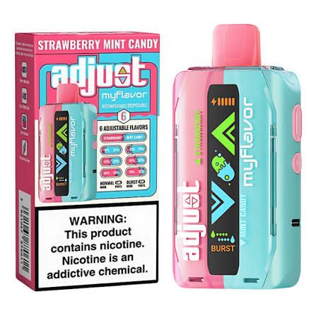 ADJUST MYFLAVOR 40K STRAWBERRY MINT CANDY ADJUST MYFLAVOR 40K STRAWBERRY MINT CANDY