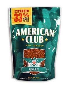 AMERICAN CLUB PIPE TOBACCO 6OZ GREEN AMERICAN CLUB PIPE TOBACCO 6OZ GREEN