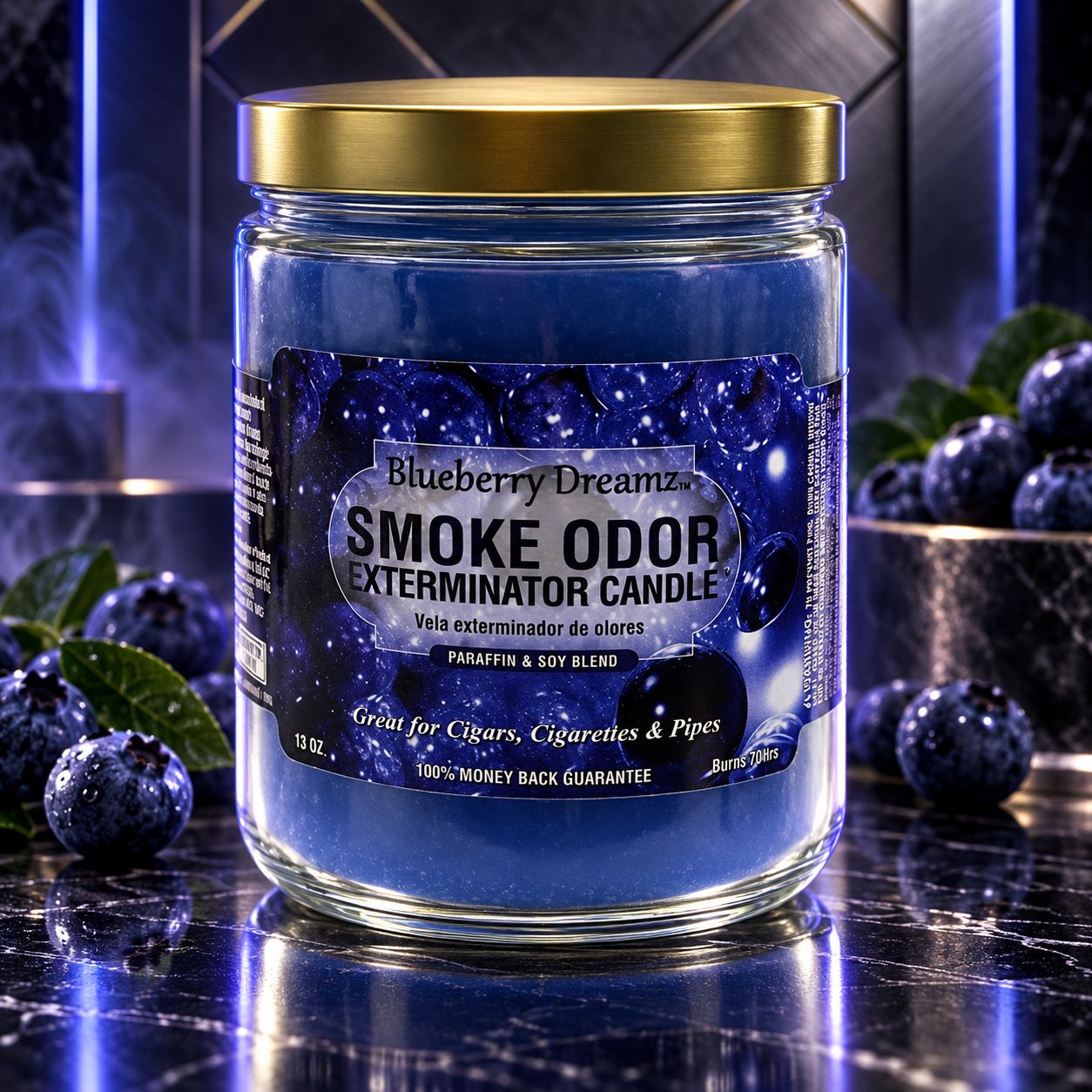 BLUEBERRY DREAMZ SMOKE ODOR EXTEMINATOR CANDLE 13OZ