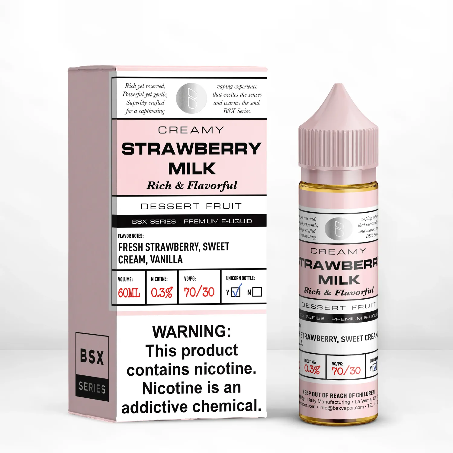 BSX CREAMY STRAWBERRY MILK 3MG BSX CREAMY STRAWBERRY MILK 3MG