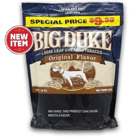 BIG DUKE LOOSE LEAF CHEWING TOBACCO SWEET BLEND 16 OZ BIG DUKE LOOSE LEAF CHEWING TOBACCO SWEET BLEND 16 OZ