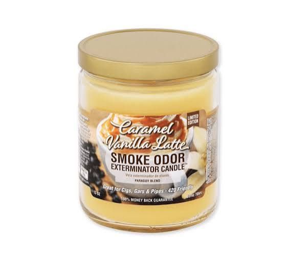 CARAMEL VANILLA LATTE SMOKE ODOR EXTEMINATOR CANDLE 13OZ