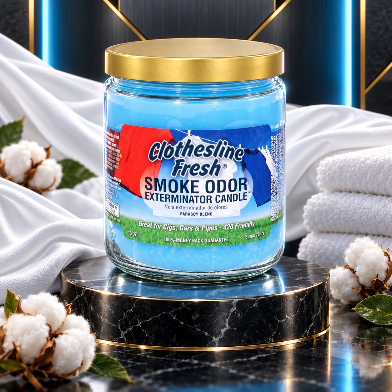 CLOTHESLINE FRESH SMOKE ODOR EXTEMINATOR CANDLE 13OZ CLOTHESLINE FRESH SMOKE ODOR EXTEMINATOR CANDLE 13OZ