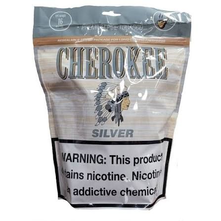 CHEROKEE PREMIUM PIP TOBACCO 8 OZ SILVER CHEROKEE PREMIUM PIP TOBACCO 8 OZ SILVER
