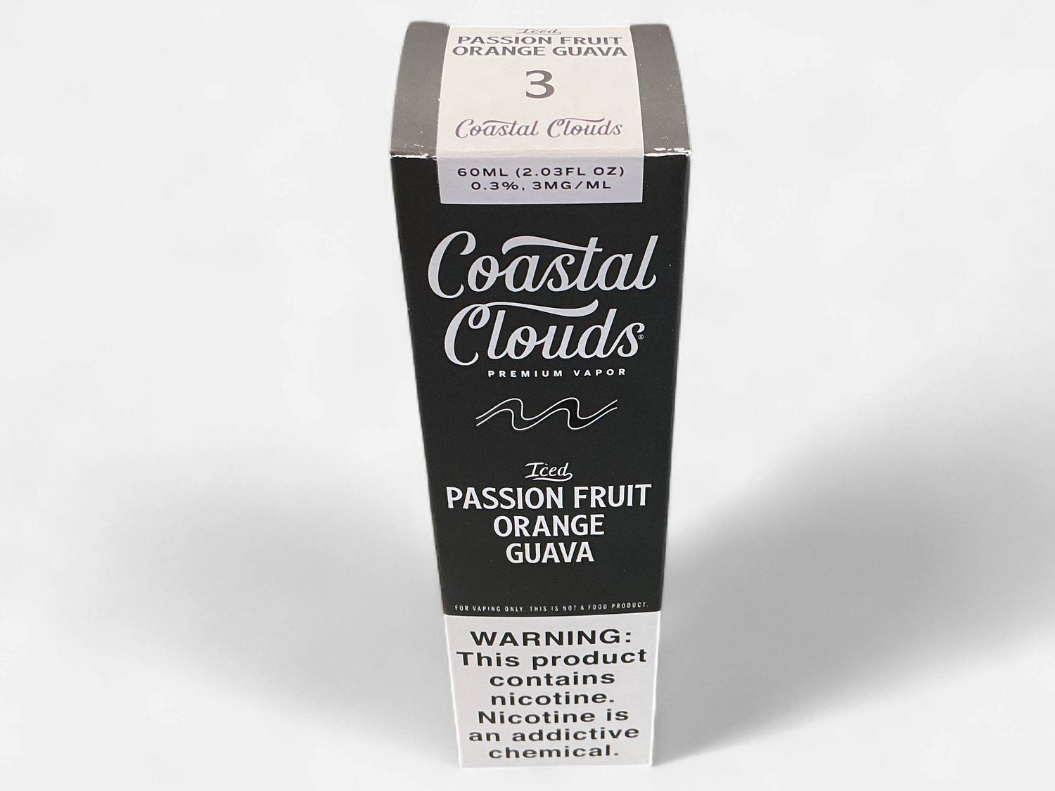 COASTAL CLOUDS 3 MG ICED PASSION FRUIT ORANGE GUAVA COASTAL CLOUDS 3 MG ICED PASSION FRUIT ORANGE GUAVA
