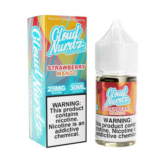 CLOUD NURDZ SALTS ICED STRAWBERRY MANGO 25MG CLOUD NURDZ SALTS ICED STRAWBERRY MANGO 25MG