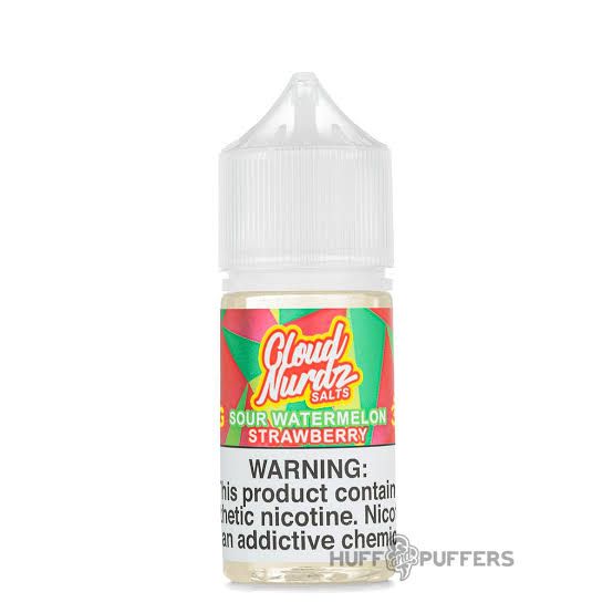CLOUD NURDZ SALTS SOUR WATERMELON STRAWBERRY 50MG CLOUD NURDZ SALTS SOUR WATERMELON STRAWBERRY 50MG