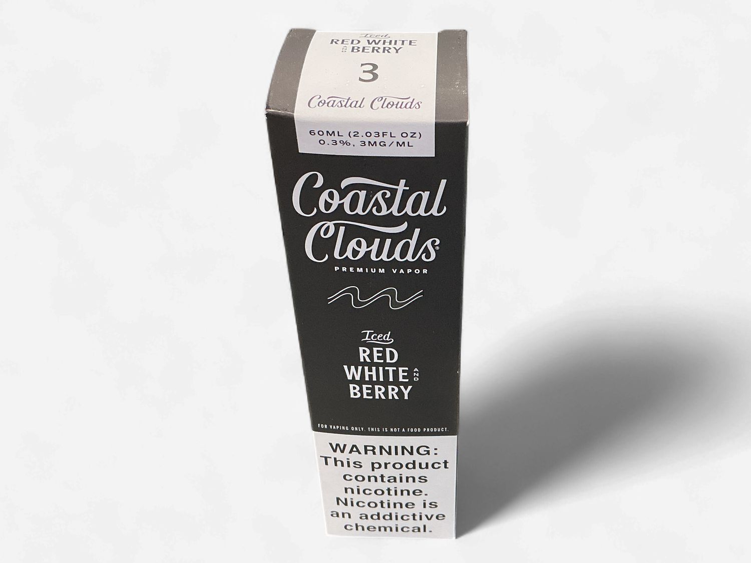 COASTAL CLOUDS 3 MG ICED RED WHITE AND BERRY COASTAL CLOUDS 3 MG ICED RED WHITE AND BERRY