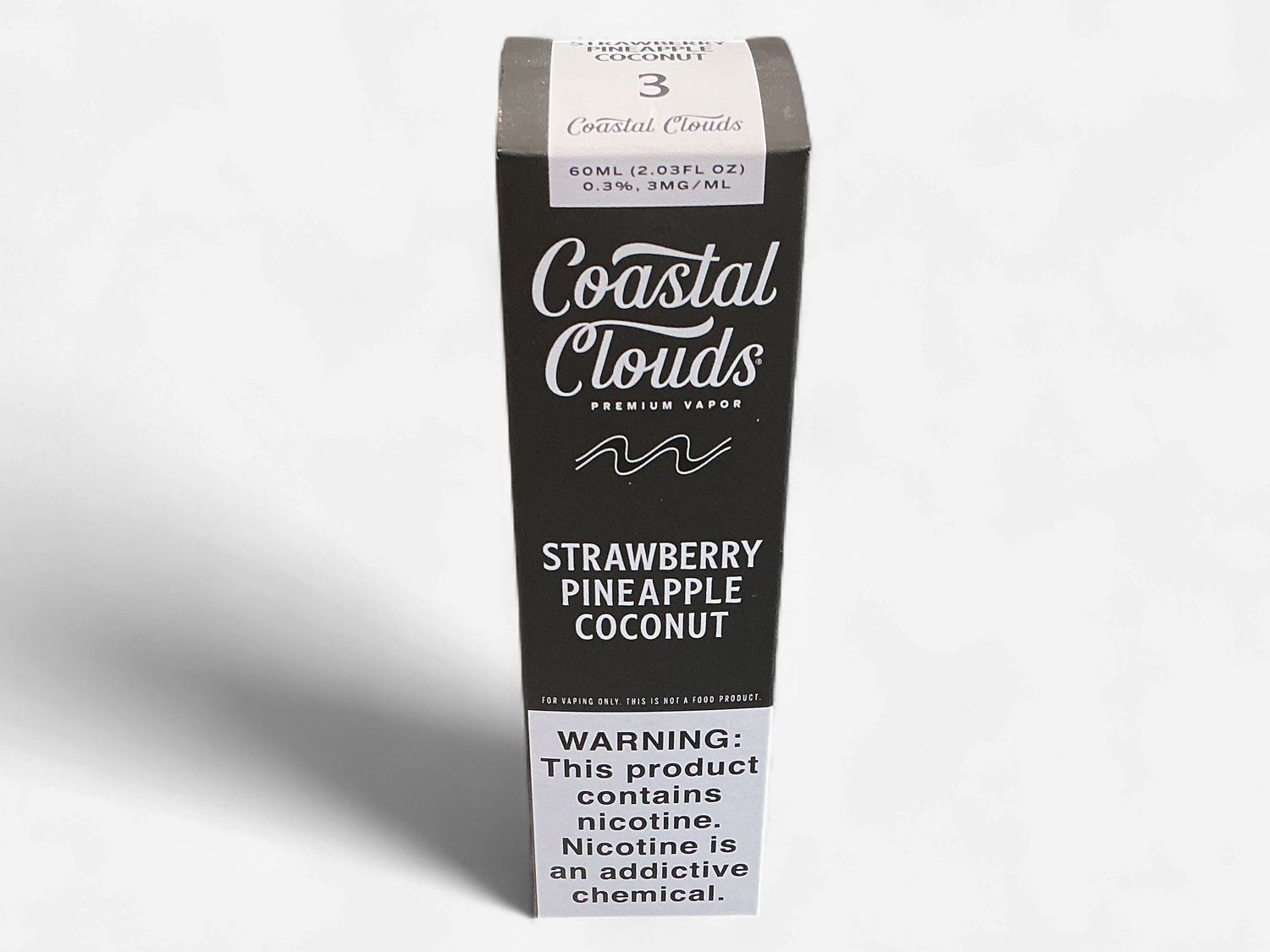 COASTAL CLOUDS 3 MG STRAWBERRY PINEAPPLE COCONUT COASTAL CLOUDS 3 MG STRAWBERRY PINEAPPLE COCONUT