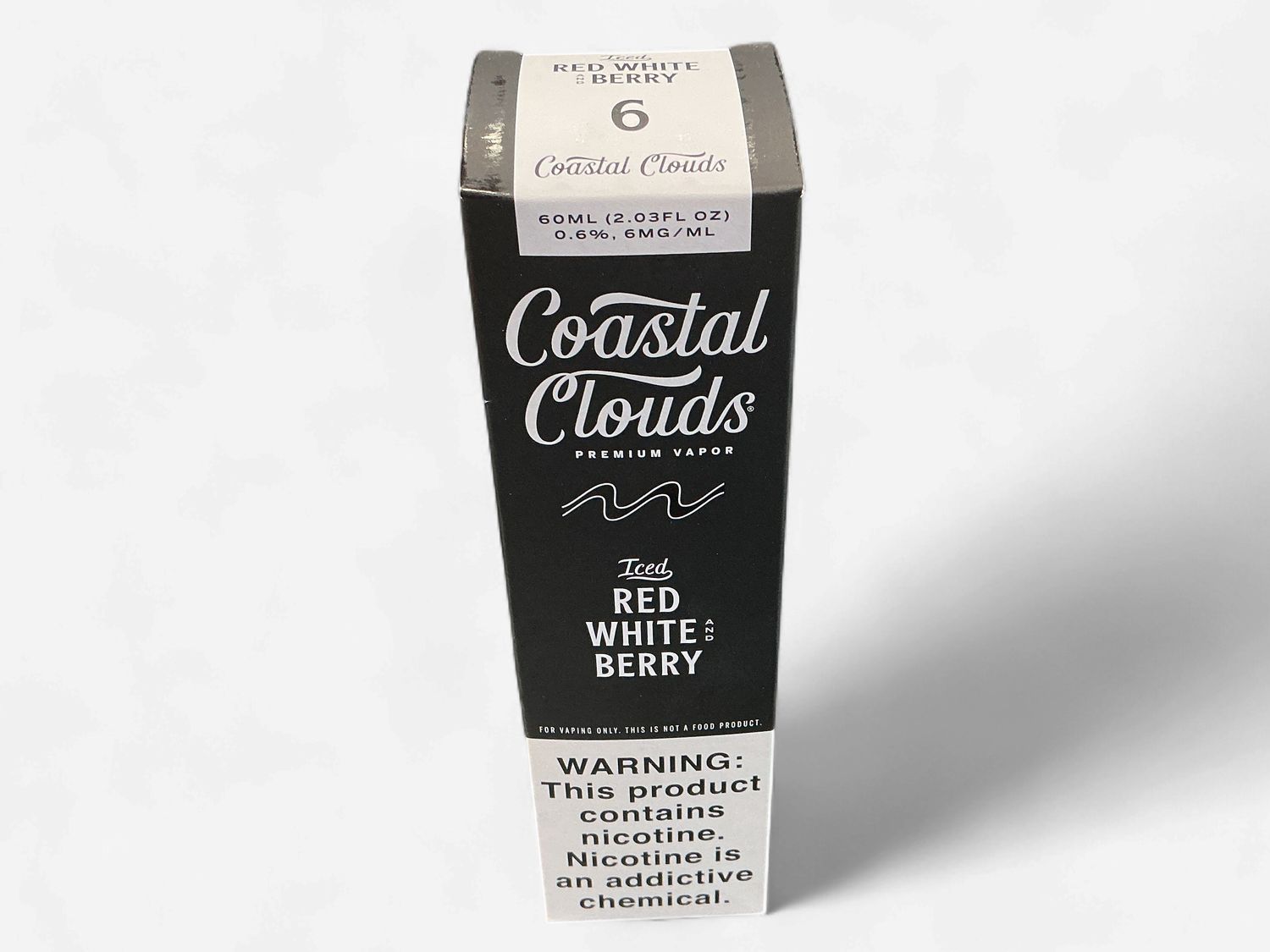 COASTAL CLOUDS 6 MG ICED RED WHITE AND BERRY COASTAL CLOUDS 6 MG ICED RED WHITE AND BERRY
