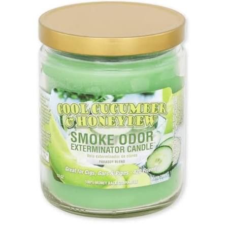 COOL CUCUMBER & HONEYDEW SMOKE ODOR EXTEMINATOR CANDLE 13OZ COOL CUCUMBER & HONEYDEW SMOKE ODOR EXTEMINATOR CANDLE 13OZ