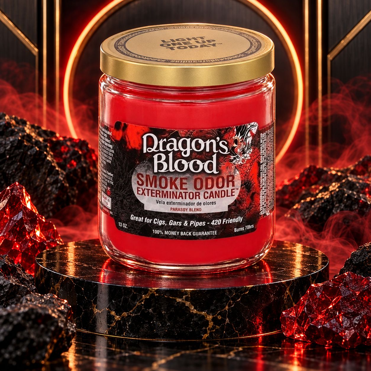DRAGON BLOOD SMOKE ODOR EXTEMINATOR CANDLE 13OZ DRAGON BLOOD SMOKE ODOR EXTEMINATOR CANDLE 13OZ