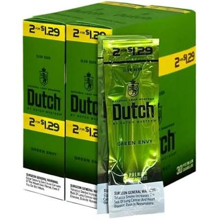 DUTCH 2 FOR 1.29 GREEN ENVY DUTCH 2 FOR 1.29 GREEN ENVY