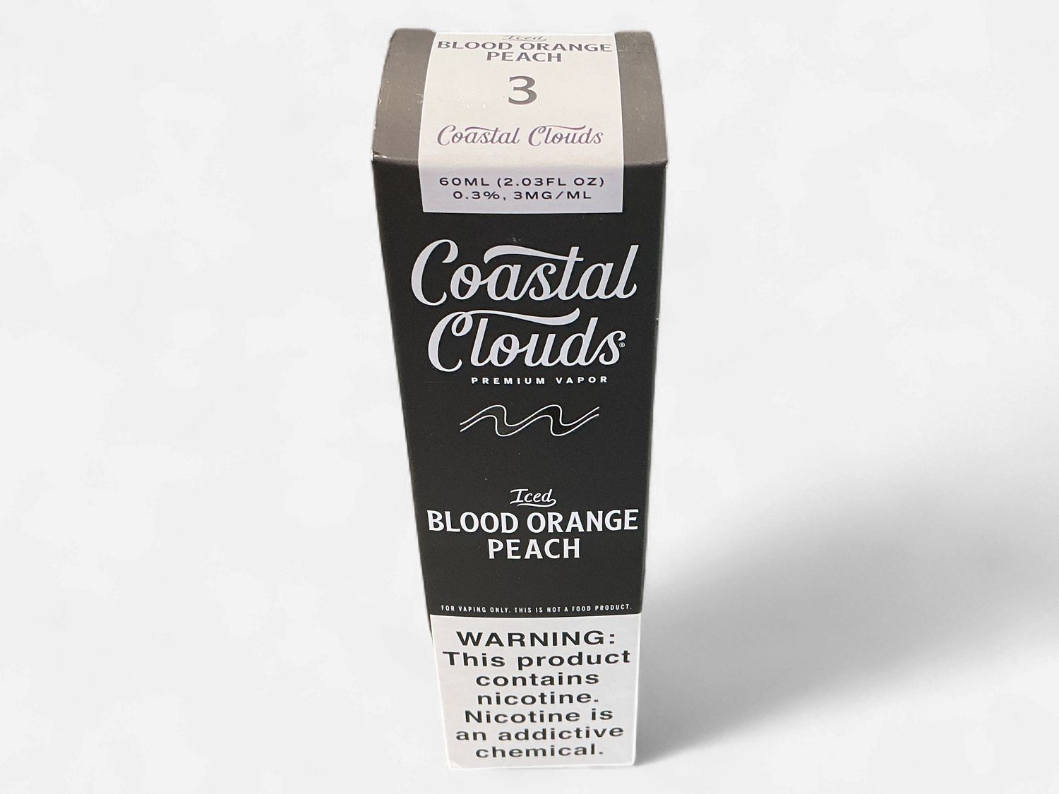 COASTAL CLOUDS 3 MG ICED BLOOD ORANGE PEACH COASTAL CLOUDS 3 MG ICED BLOOD ORANGE PEACH