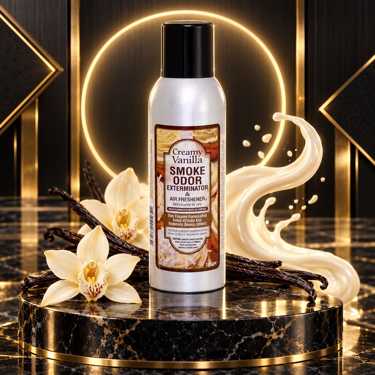 CREAMY VANILLA SMOKE ODOR EXTERMINATOR & AIR FRESHENER 7OZ CREAMY VANILLA SMOKE ODOR EXTERMINATOR & AIR FRESHENER 7OZ