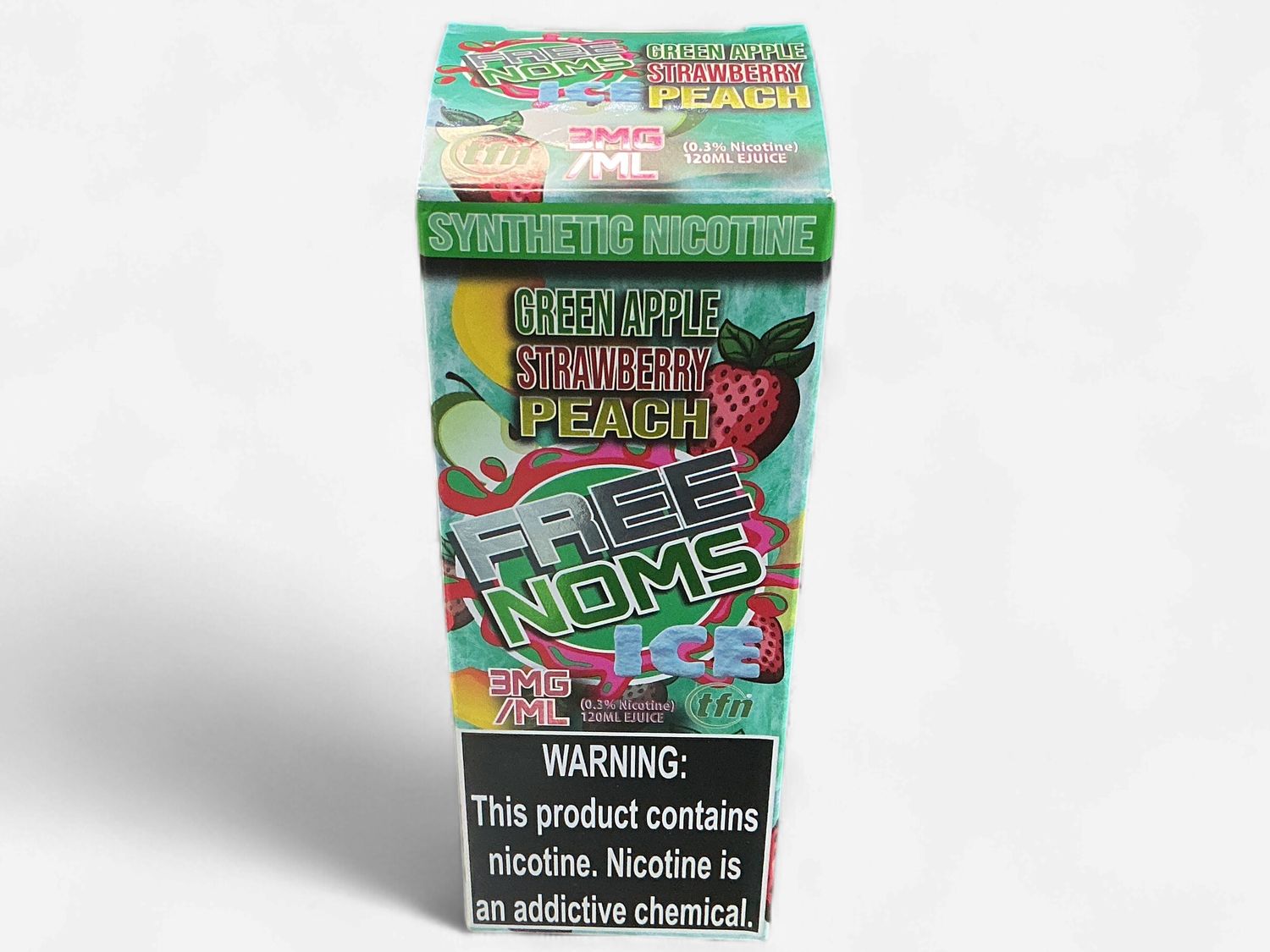 FREE NOMS ICE GREEN APPLE STRAWBERRY PEACH 3MG FREE NOMS ICE GREEN APPLE STRAWBERRY PEACH 3MG