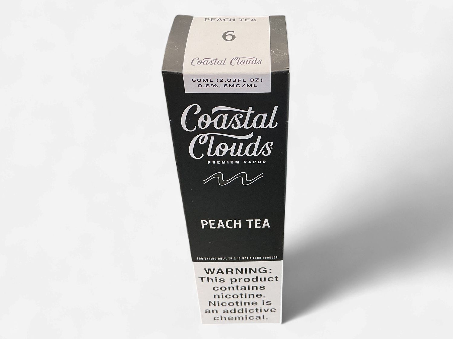 COASTAL CLOUDS 6 MG PEACH TEA COASTAL CLOUDS 6 MG PEACH TEA