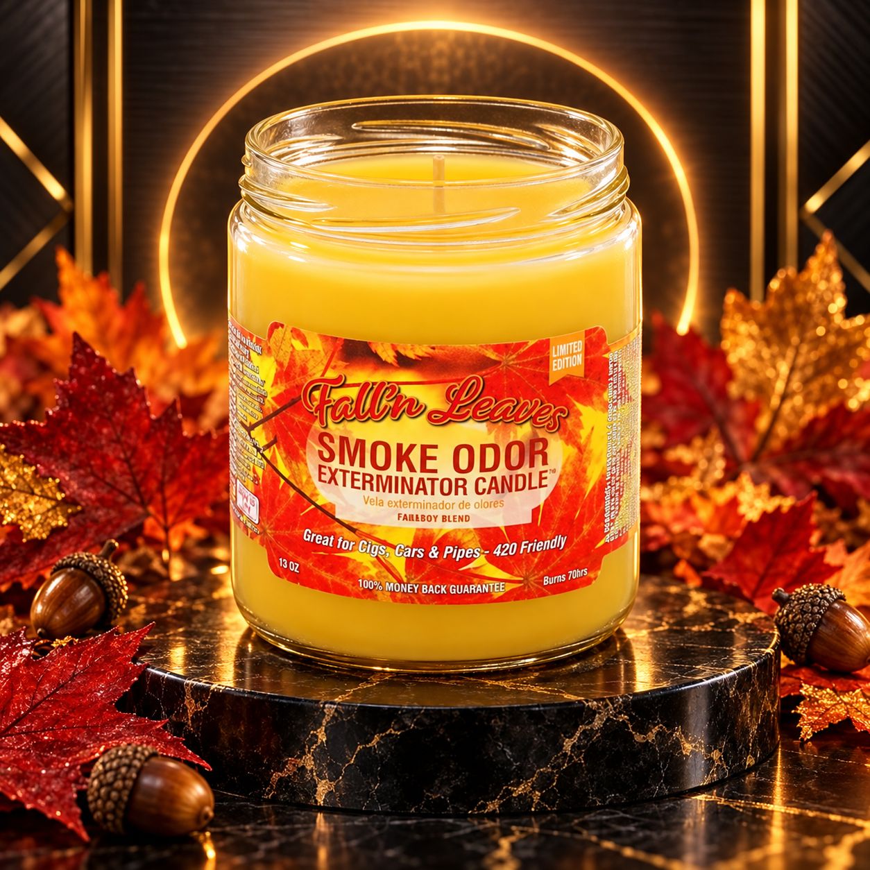 FALL'N LEAVES SMOKE ODOR EXTEMINATOR CANDLE 13OZ FALL'N LEAVES SMOKE ODOR EXTEMINATOR CANDLE 13OZ