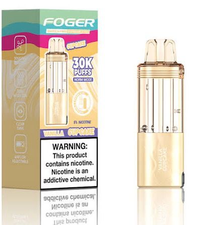 FOGER POD 30K PUFFS VANILLA CUPCAKE FOGER POD 30K PUFFS VANILLA CUPCAKE