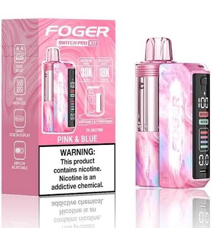 FOGER SWITCH PRO KIT 30K PUFFS PINK &amp; BLUE