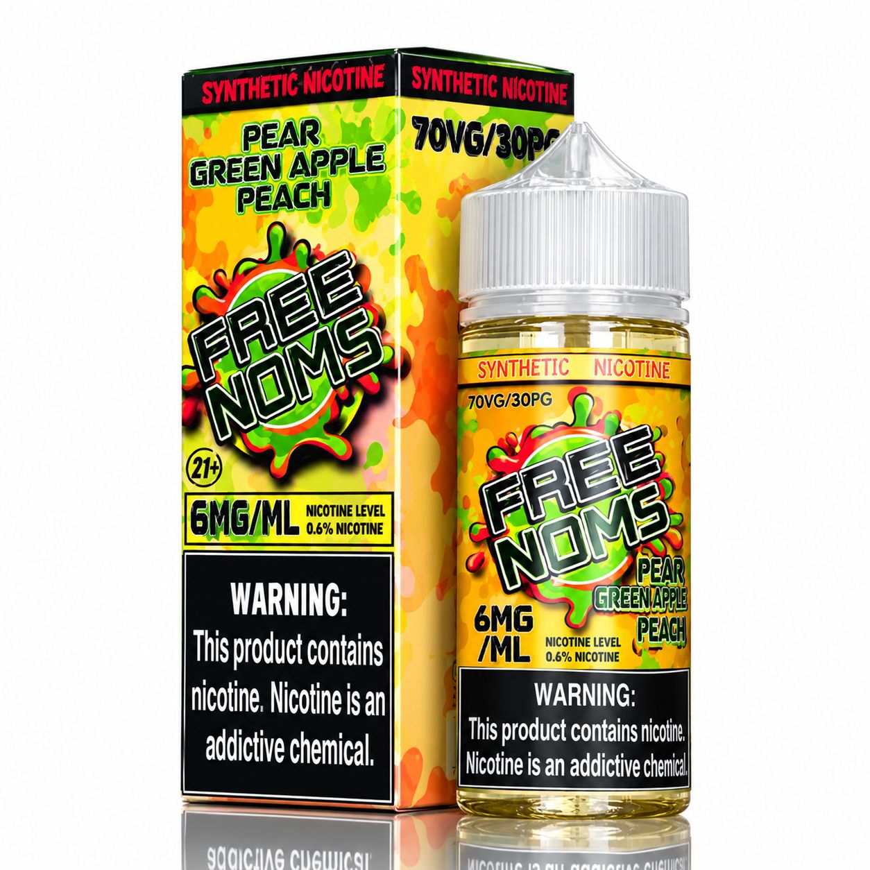 FREE NOMS PEAR GREEN APPLE PEACH 6MG