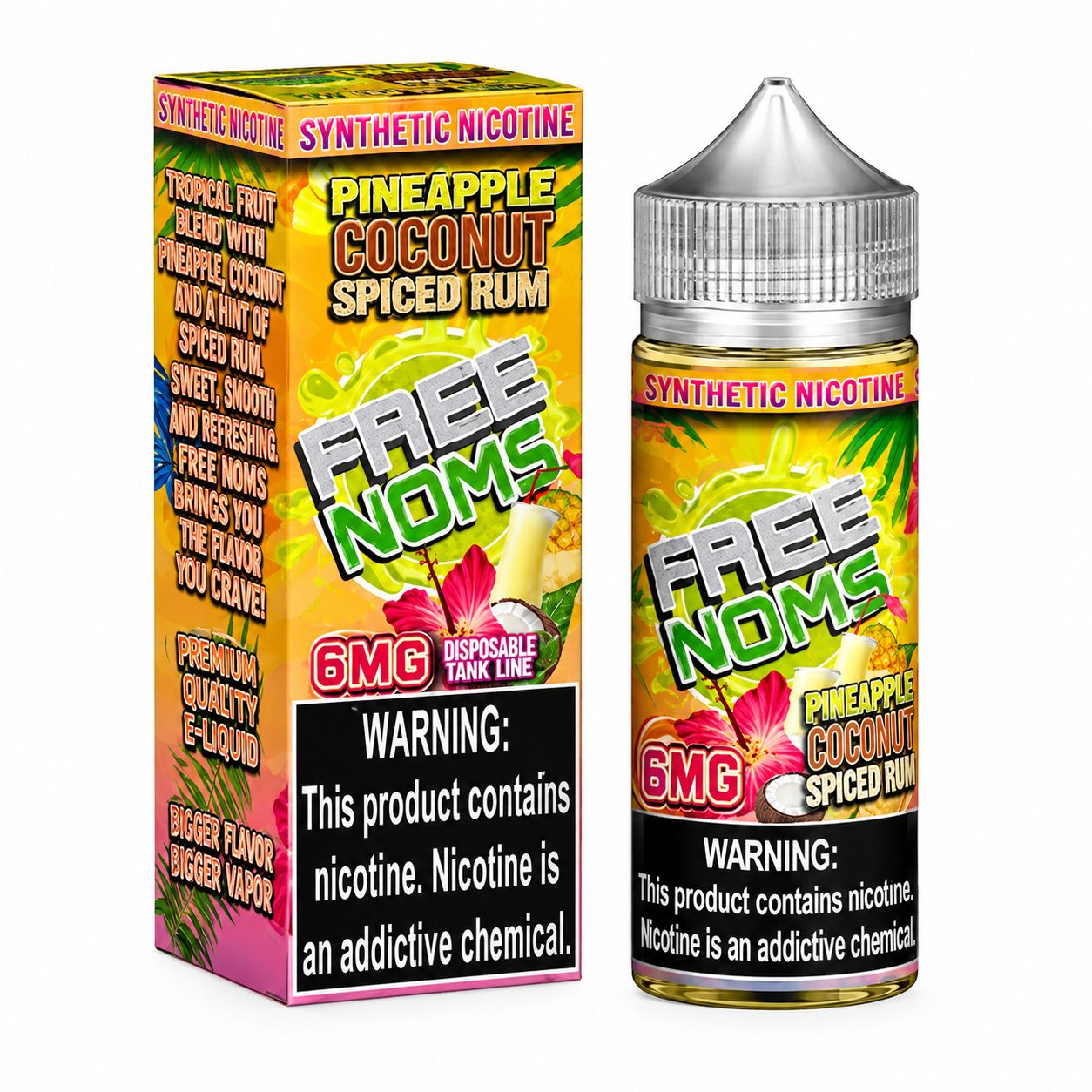 FREE NOMS PINEAPPLE COCONUT SPICED RUM 6MG FREE NOMS PINEAPPLE COCONUT SPICED RUM 6MG