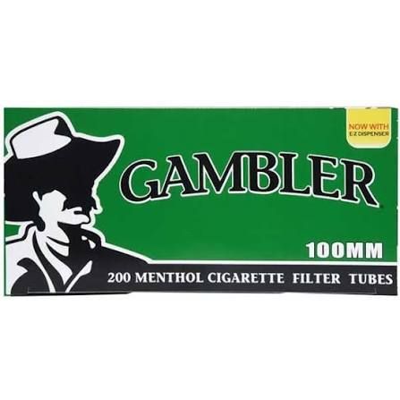 GAMBLER 100 MM 200 MENTHOL CIGARETTE FILTER TUBES