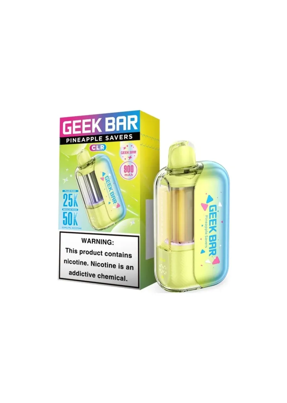 GEEK BAR CLR 50K PINEAPPLE SAVERS GEEK BAR CLR 50K PINEAPPLE SAVERS