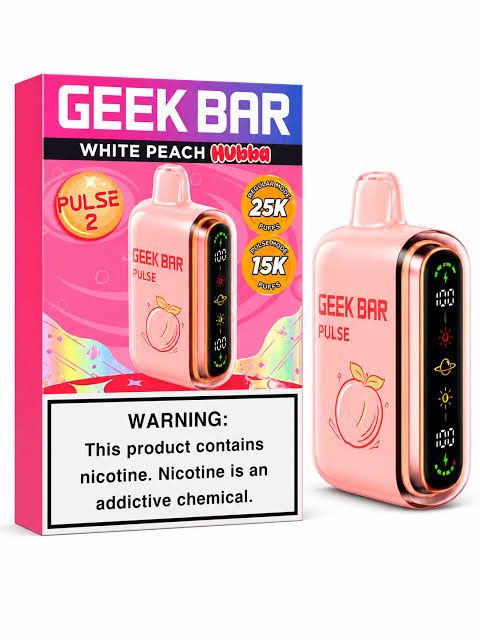 GEEK BAR PULSE V2 WHITE PEACH HUBBA GEEK BAR PULSE V2 WHITE PEACH HUBBA
