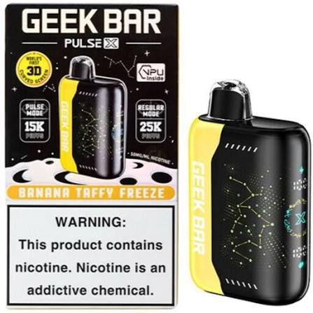 GEEK BAR PULSEX 25K BANANA TAFFY FREEZE GEEK BAR PULSEX 25K BANANA TAFFY FREEZE