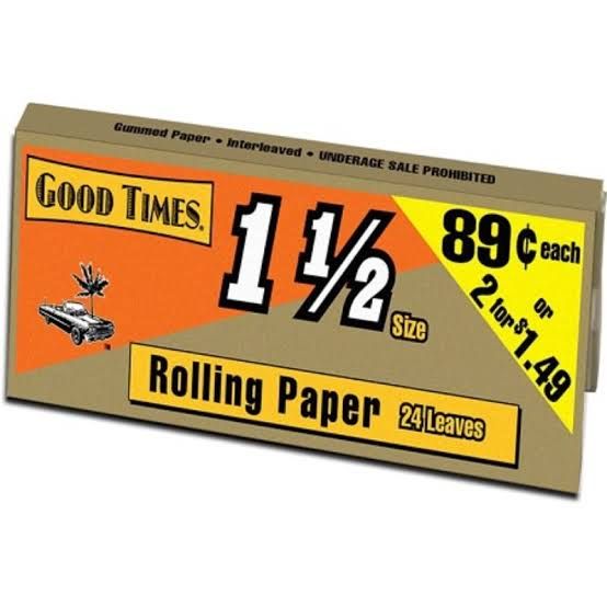 GOOD TIMES ROLLING PAPER 1 1/2 GOOD TIMES ROLLING PAPER 1 1/2