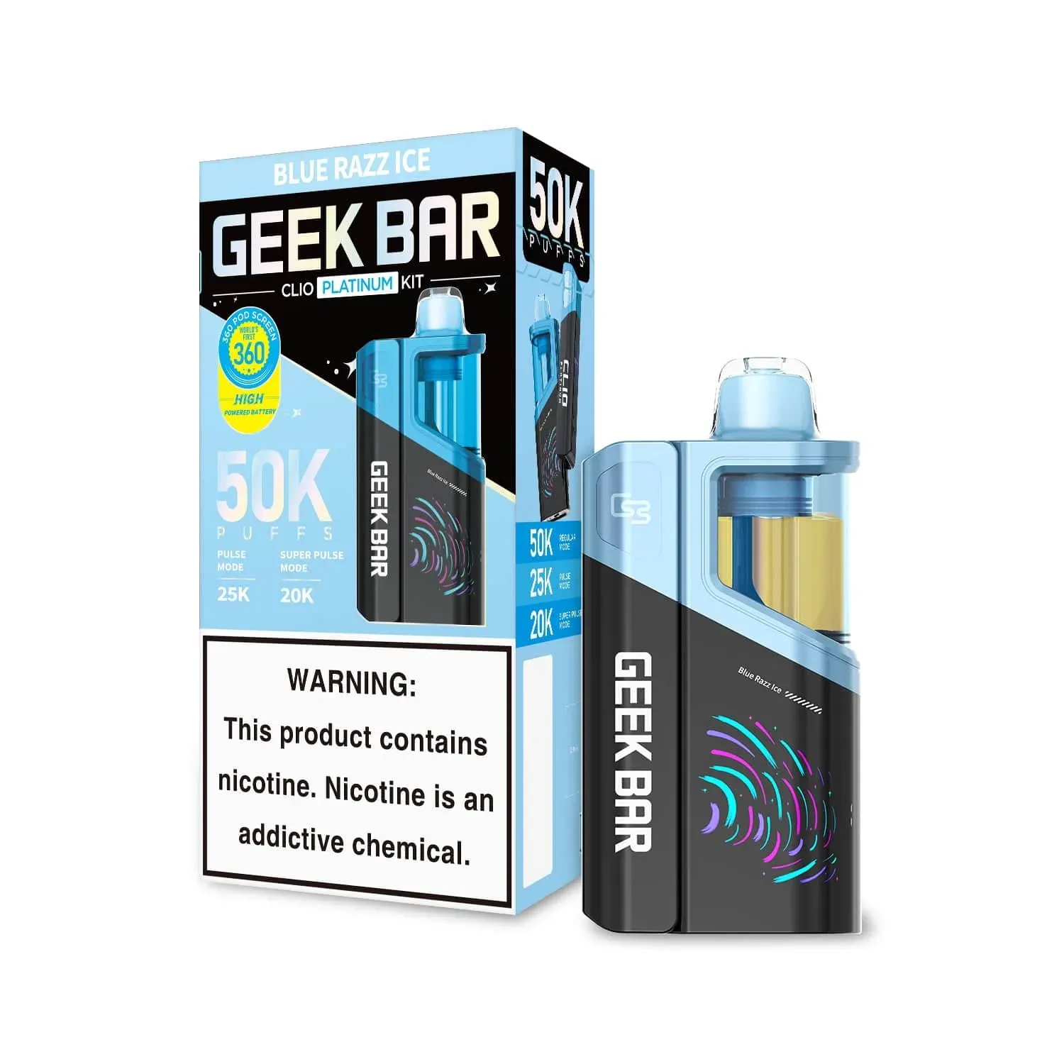 GEEK BAR CLIO PLATNIUM BLUE RAZZ ICE GEEK BAR CLIO PLATNIUM BLUE RAZZ ICE