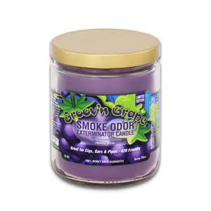GROOVN GRAPE SMOKE ODOR EXTEMINATOR CANDLE 13OZ