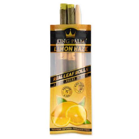 KING PALM 2 REAL LEAF ROLLS 1 GRAM EACH LEMON HAZE