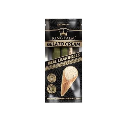 KING PALM 2 REAL LEAF ROLLS HALF GRAM EACH GELATO CREAM KING PALM 2 REAL LEAF ROLLS HALF GRAM EACH GELATO CREAM