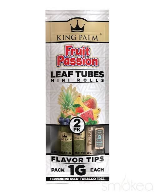 KING PALM 2 REAL LEAF ROLLS 1 GRAM EACH FRUIUT PASSION KING PALM 2 REAL LEAF ROLLS 1 GRAM EACH FRUIUT PASSION