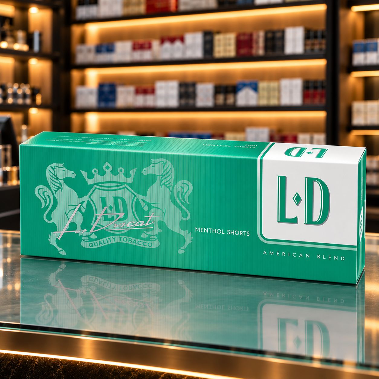 LD SHORTS MENTHOL GREEN CARTON LD SHORTS MENTHOL GREEN CARTON