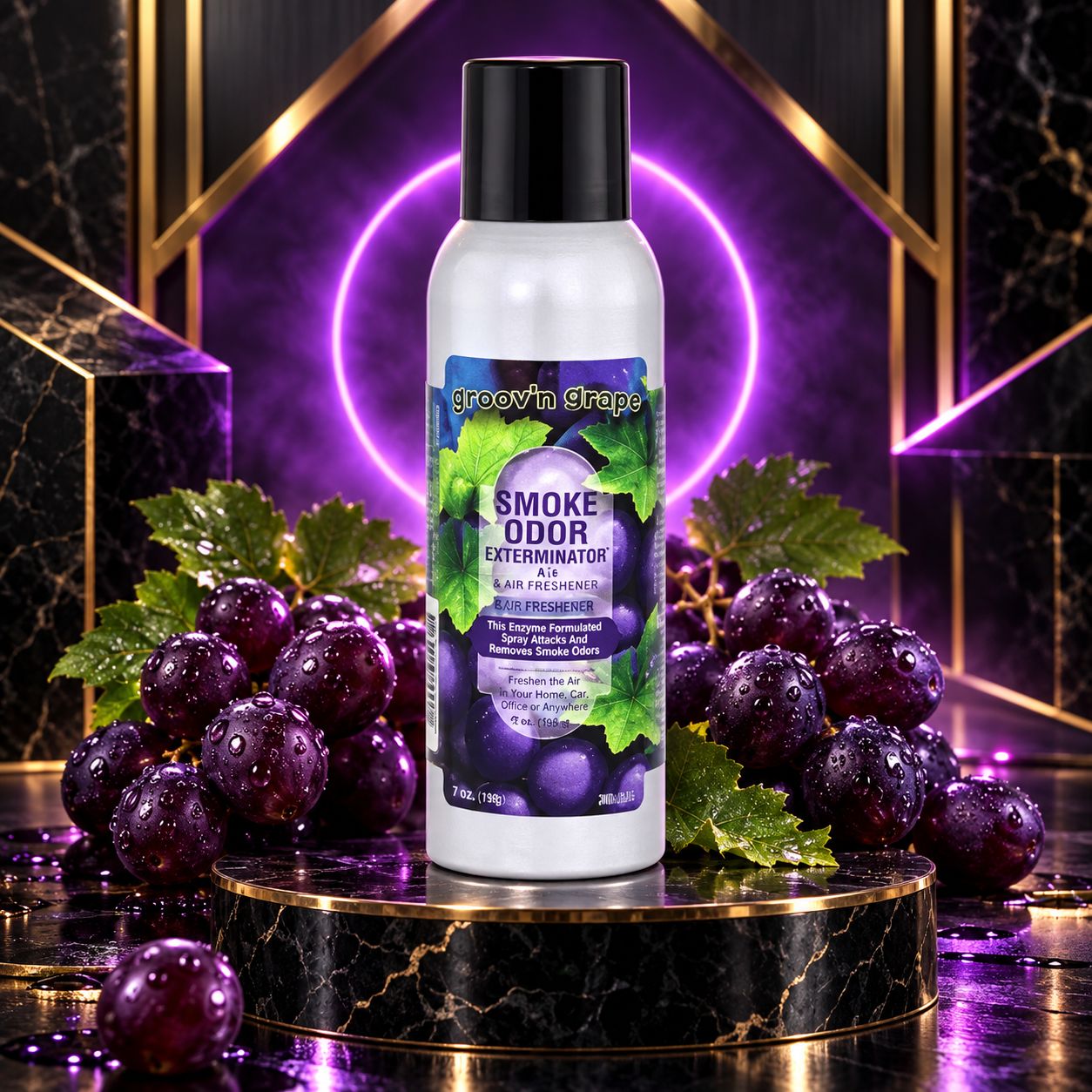 GROOV'N GRAPE SMOKE ODOR EXTERMINATOR & AIR FRESHENER 7OZ GROOV'N GRAPE SMOKE ODOR EXTERMINATOR & AIR FRESHENER 7OZ