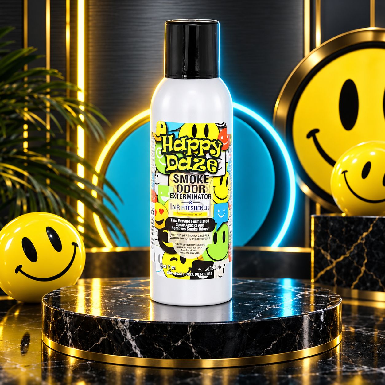 HAPPY DAZE SMOKE ODOR EXTERMINATOR & AIR FRESHENER 7OZ HAPPY DAZE SMOKE ODOR EXTERMINATOR & AIR FRESHENER 7OZ