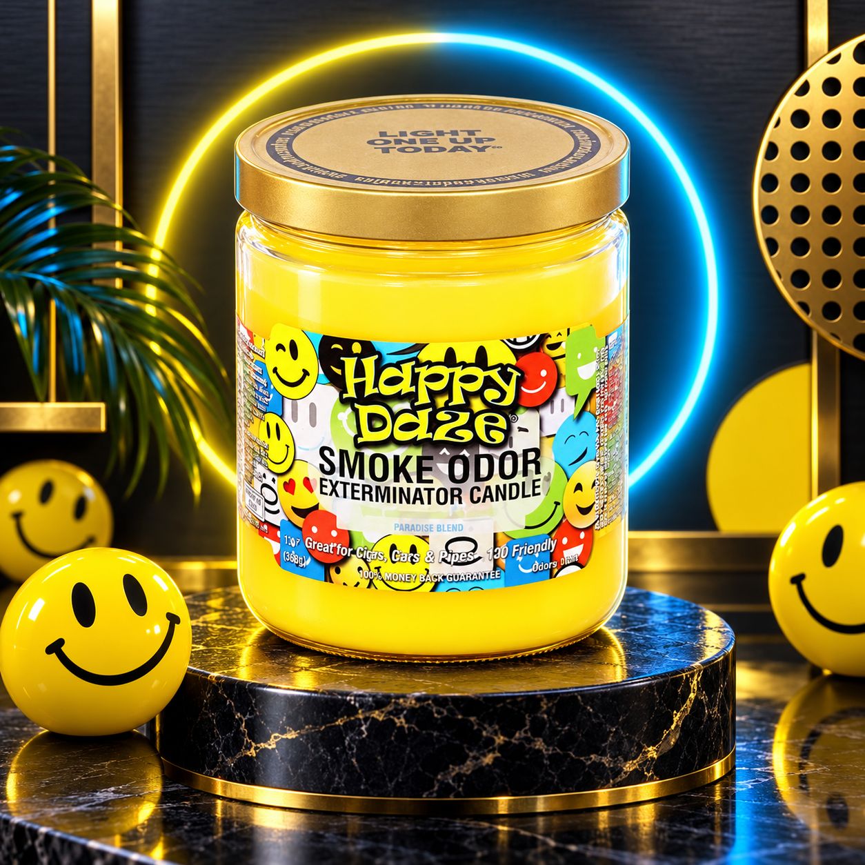 HAPPY DANCE SMOKE ODOR EXTEMINATOR CANDLE 13OZ HAPPY DANCE SMOKE ODOR EXTEMINATOR CANDLE 13OZ