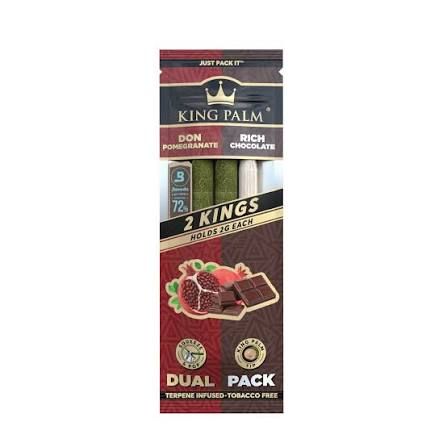 KING PALM DUAL PACK 2G EACH DON POMEGRANATE + RICH CHOCOLATE KING PALM DUAL PACK 2G EACH DON POMEGRANATE + RICH CHOCOLATE