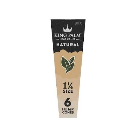 KING PALM HEMP CONES 1 1/4 SIZE 6 PACK KING PALM HEMP CONES 1 1/4 SIZE 6 PACK