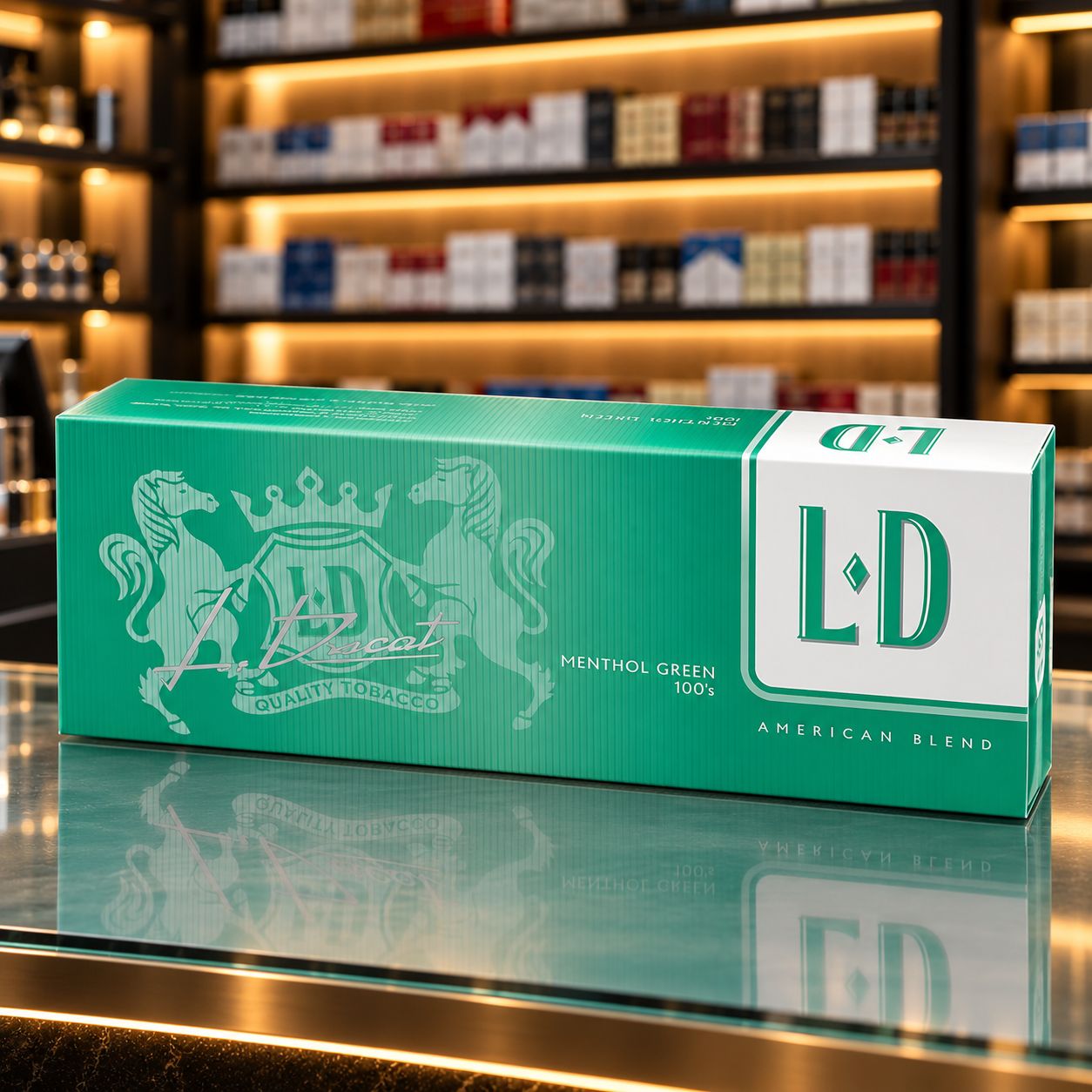 LD 100S MENTHOL GREEN CARTON LD 100S MENTHOL GREEN CARTON